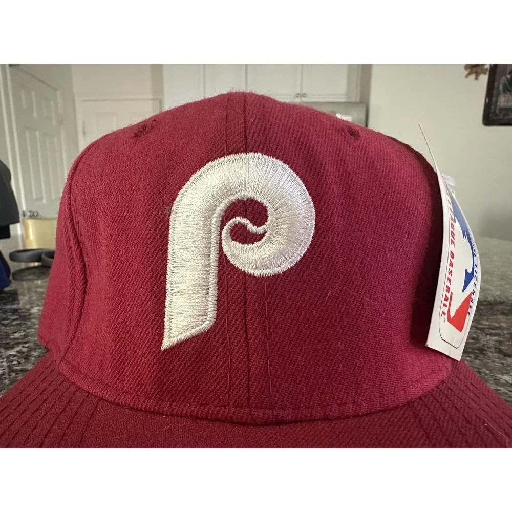 Sports Specialties Philadelphia Phillies Hat Cap Men 6 5/8 Red‎ Wool Vintage NWT